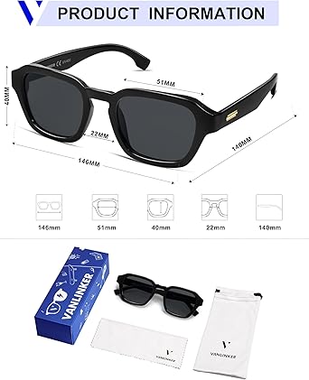 Retro Vintage Polarized Trendy Small Square Sunglasses for Women Men 2025 Fashion Shades