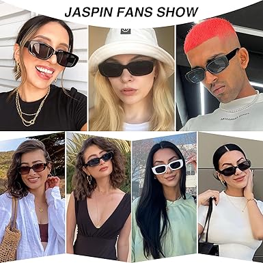 Rectangle Sunglasses for Women Men Trendy Y2k Retro 90s Sun Glasses UV400 Protection Cool Square Frame