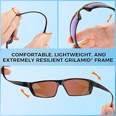 Huzzah Polarized Sport Sunglasses for Men and Women, Ideal for Driving Fishing Cycling and Running,UV Protection
