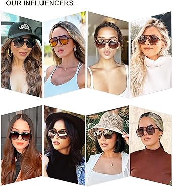 Retro Polarized Aviator Sunglasses Womens Mens Classic 70s Vintage Trendy Square Aviators