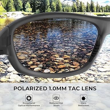 Hiwassee Polarized Sport Sunglasses for Men and Women, Wrap Sunglasses for Fishing Cycling and Running,UV Protection