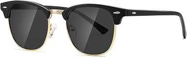 Polarized Sunglasses For Women And Men Semi Rimless Frame Retro Sun Glasses